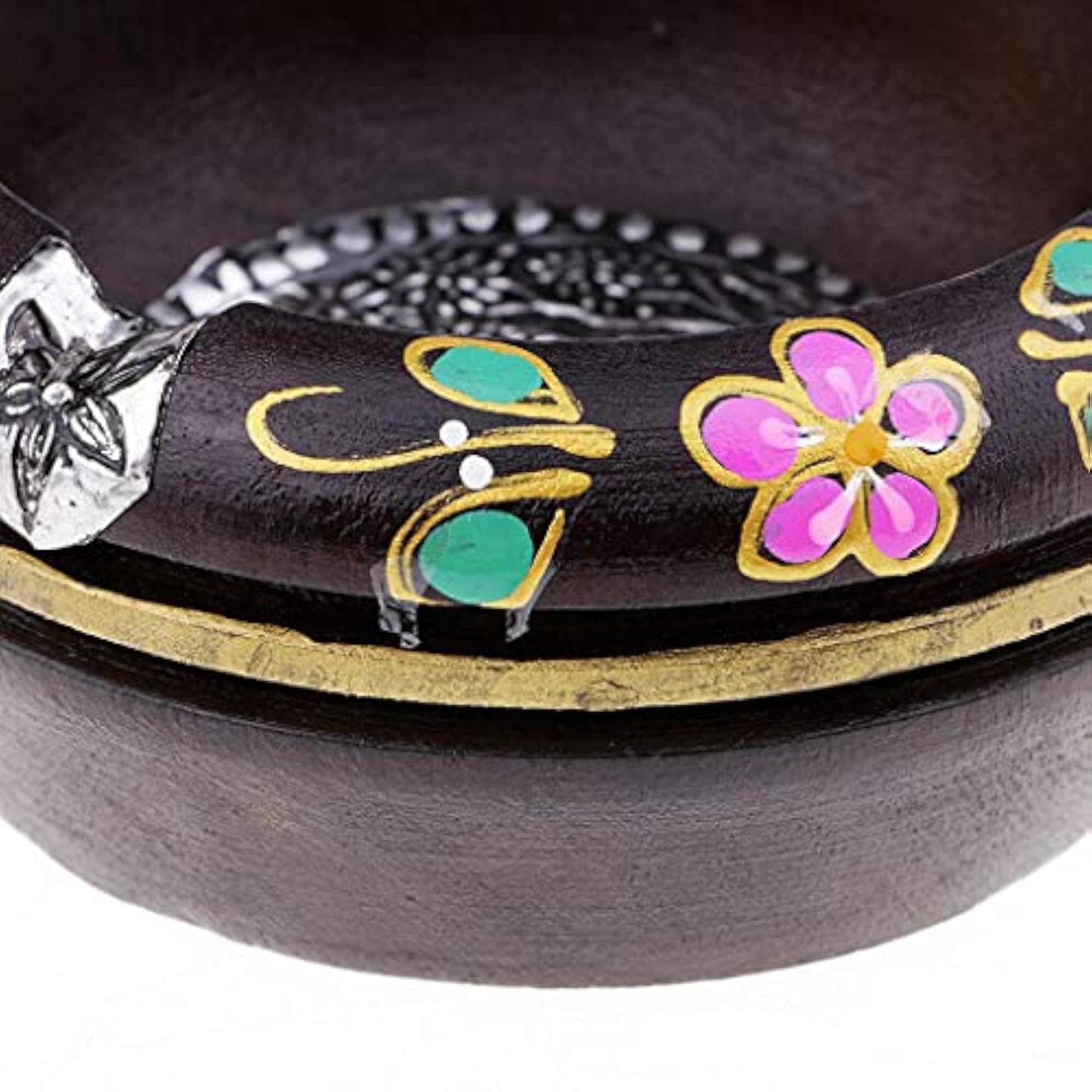 Imported Round Ashtray with Cigar Handmade Elephant Pattern